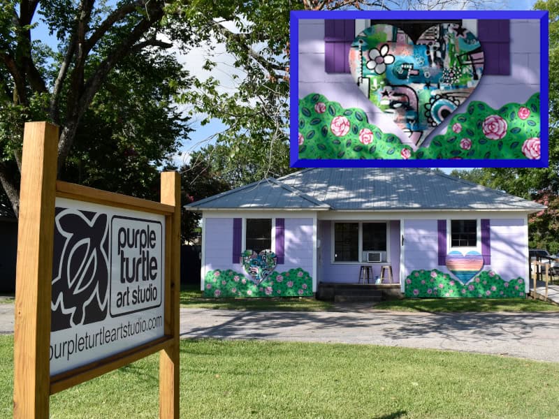 Purple Turtle Art Studio in Downtown Bryan, Texas