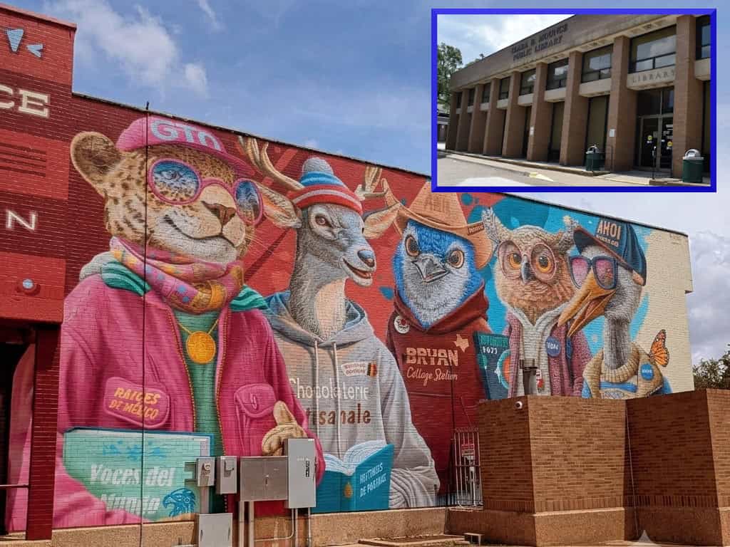 Sister Cities Mural in Downtown Bryan, Texas
